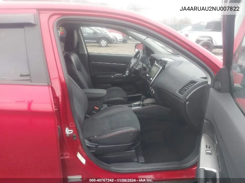 2022 Mitsubishi Outlander Sport 2.0 Be /2.0 Es /2.0 Le /2.0 Se /2.0 Se Special Edition VIN: JA4ARUAU2NU007822 Lot: 40767242