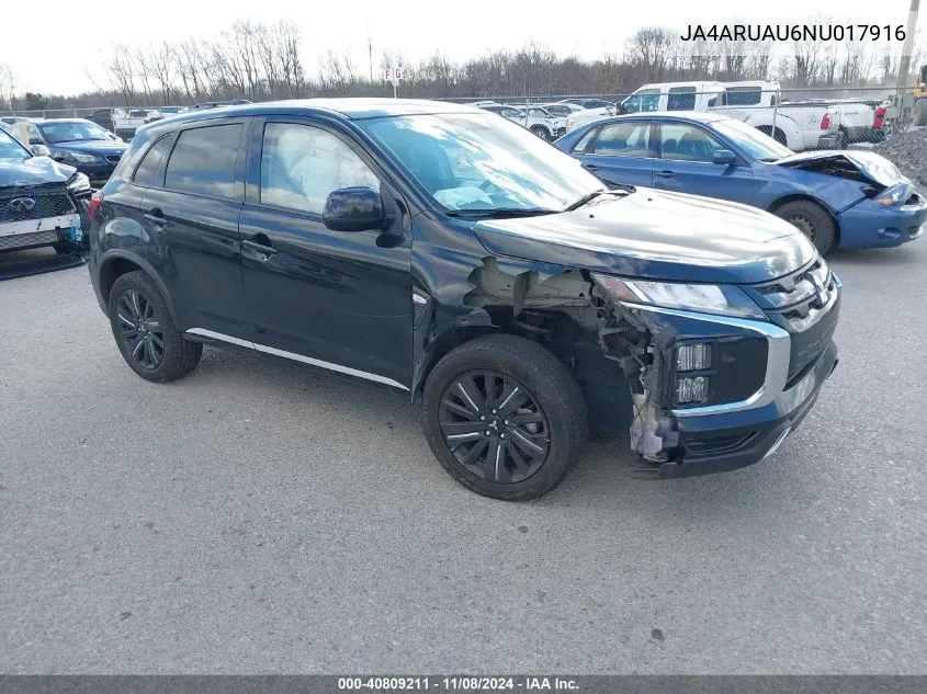 2022 Mitsubishi Outlander Sport 2.0 Be VIN: JA4ARUAU6NU017916 Lot: 40809211