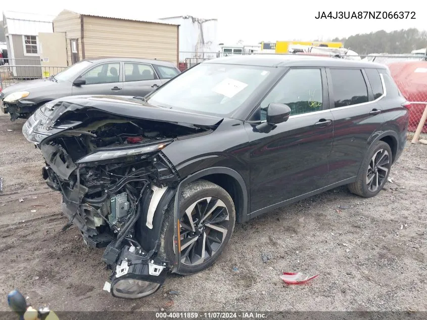 2022 Mitsubishi Outlander Se 2.5 2Wd VIN: JA4J3UA87NZ066372 Lot: 40811859