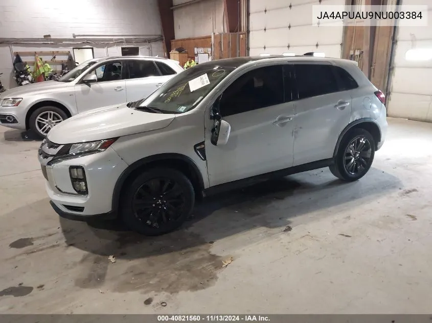 2022 Mitsubishi Outlander Sport 2.0 Be 2Wd/2.0 Es 2Wd/2.0 Le 2Wd/2.0 S 2Wd VIN: JA4APUAU9NU003384 Lot: 40821560