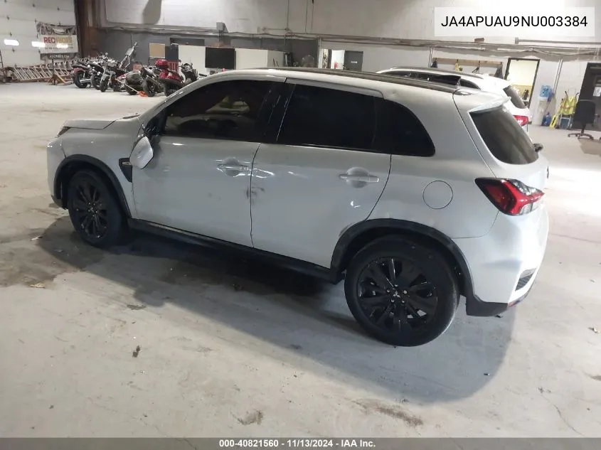 2022 Mitsubishi Outlander Sport 2.0 Be 2Wd/2.0 Es 2Wd/2.0 Le 2Wd/2.0 S 2Wd VIN: JA4APUAU9NU003384 Lot: 40821560