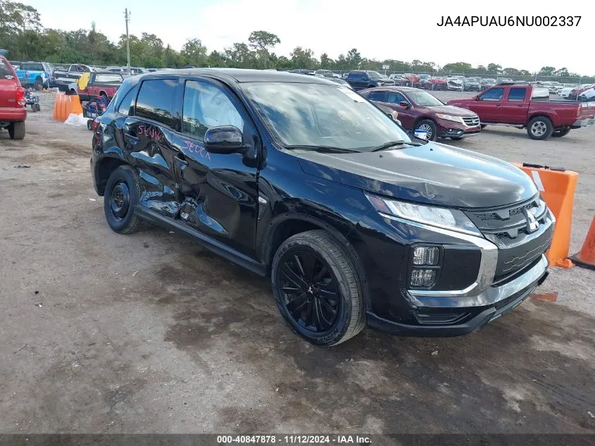 2022 Mitsubishi Outlander Sport 2.0 Le 2Wd VIN: JA4APUAU6NU002337 Lot: 40847878