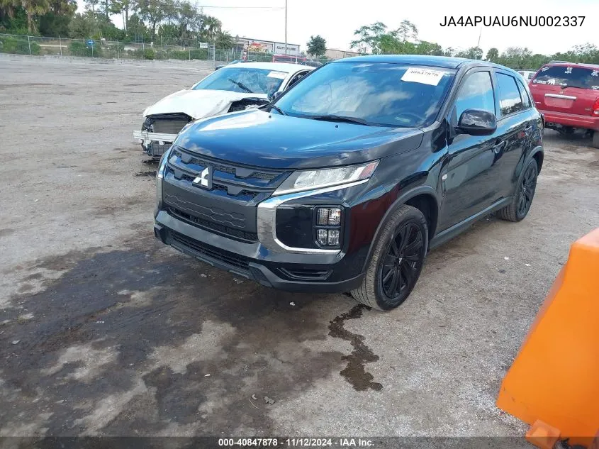 2022 Mitsubishi Outlander Sport 2.0 Le 2Wd VIN: JA4APUAU6NU002337 Lot: 40847878