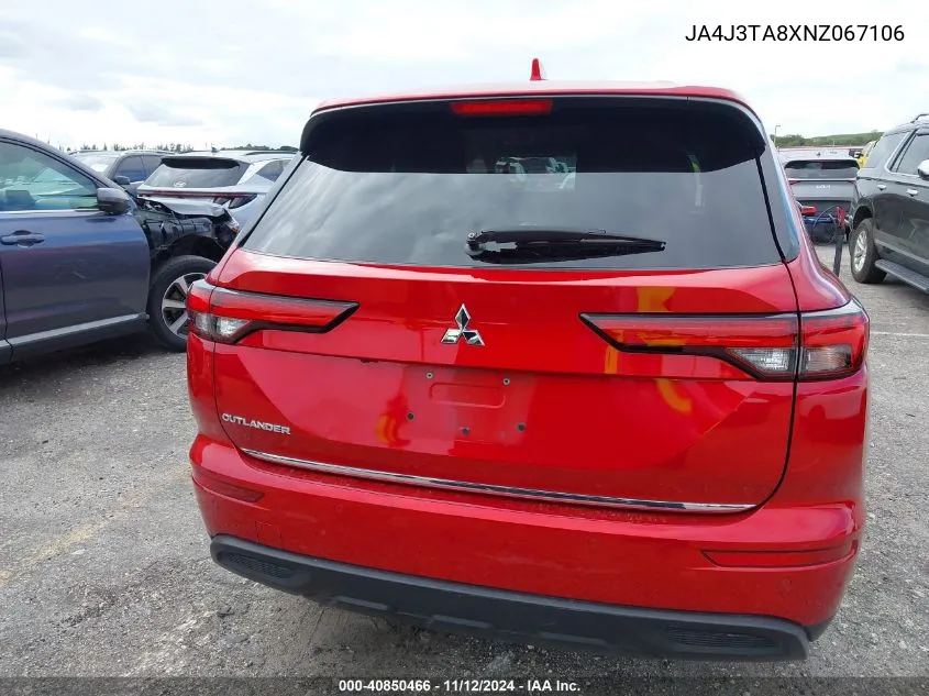 2022 Mitsubishi Outlander Es 2.5 2Wd VIN: JA4J3TA8XNZ067106 Lot: 40850466