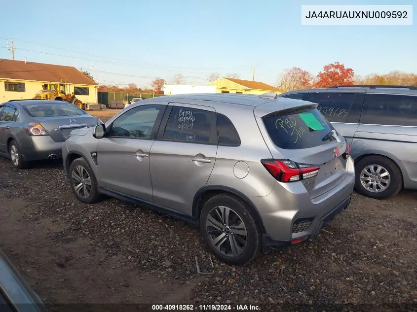 2022 Mitsubishi Outlander Sport 2.0 Es VIN: JA4ARUAUXNU009592 Lot: 40918262