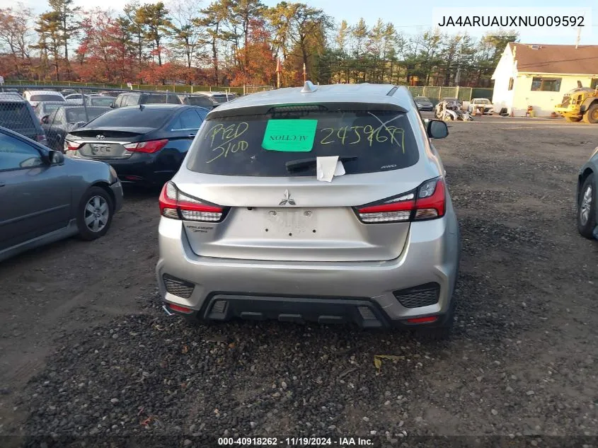 2022 Mitsubishi Outlander Sport 2.0 Es VIN: JA4ARUAUXNU009592 Lot: 40918262