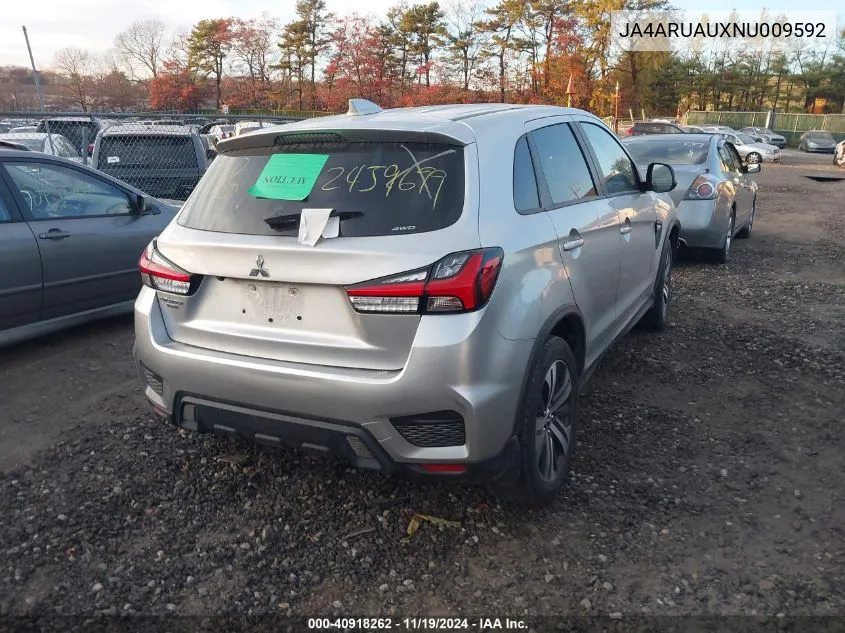 2022 Mitsubishi Outlander Sport 2.0 Es VIN: JA4ARUAUXNU009592 Lot: 40918262