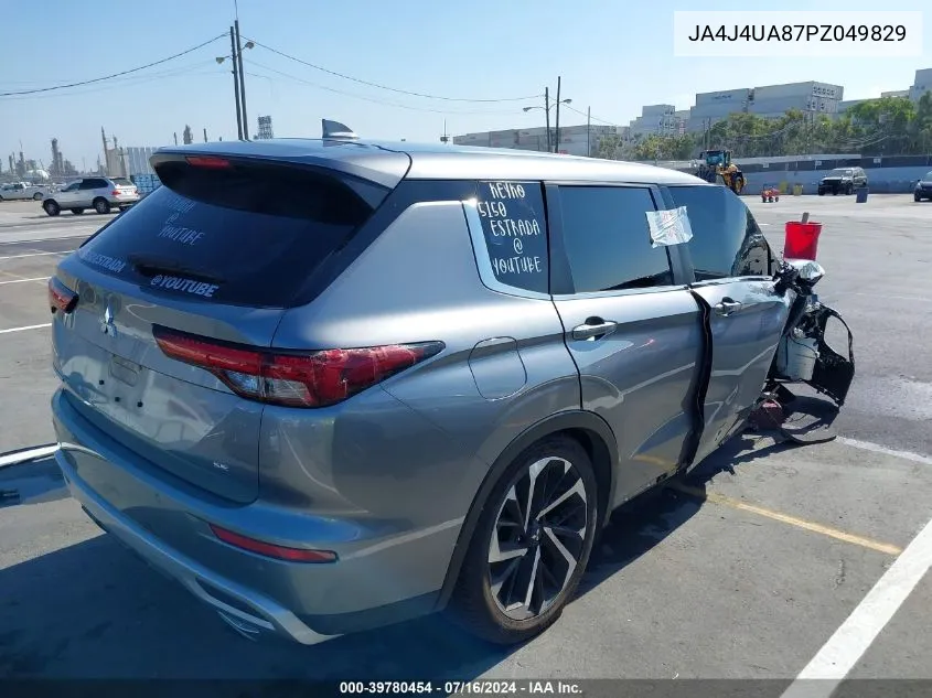 2023 Mitsubishi Outlander Se 2.5 S-Awc VIN: JA4J4UA87PZ049829 Lot: 39780454