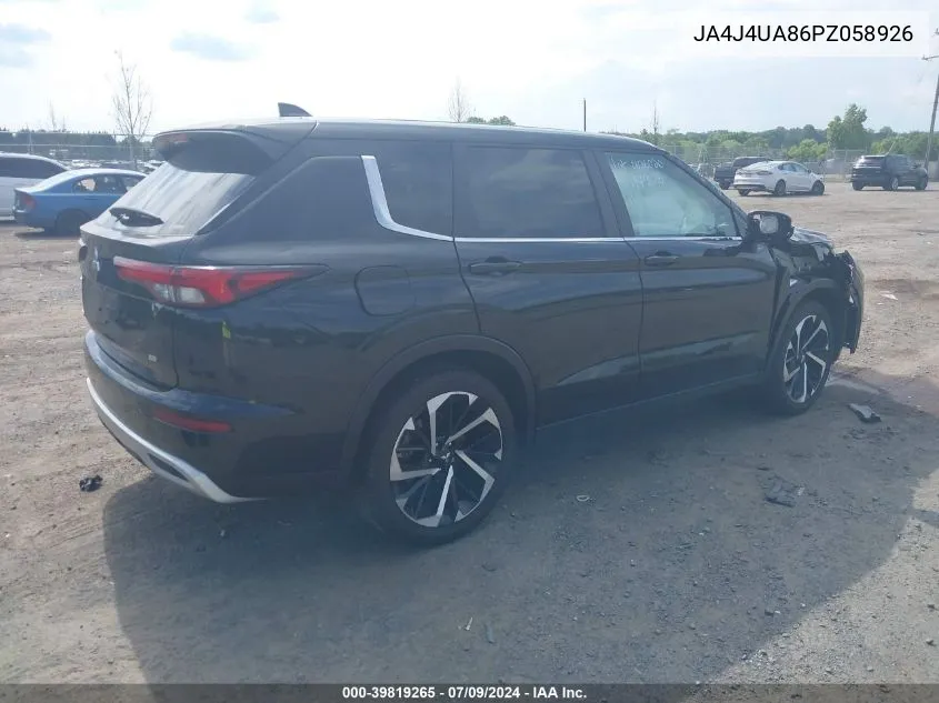 2023 Mitsubishi Outlander Se 2.5 S-Awc VIN: JA4J4UA86PZ058926 Lot: 39819265