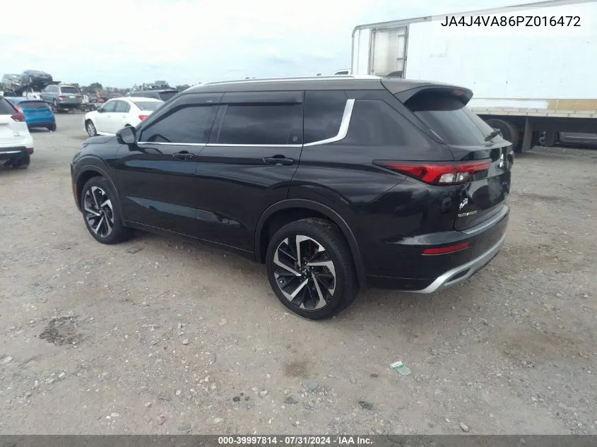 2023 Mitsubishi Outlander Sel 2.5 S-Awc/Sel 40Th Anniversary S-Awc/Sel Black Edition S-Awc VIN: JA4J4VA86PZ016472 Lot: 39997814