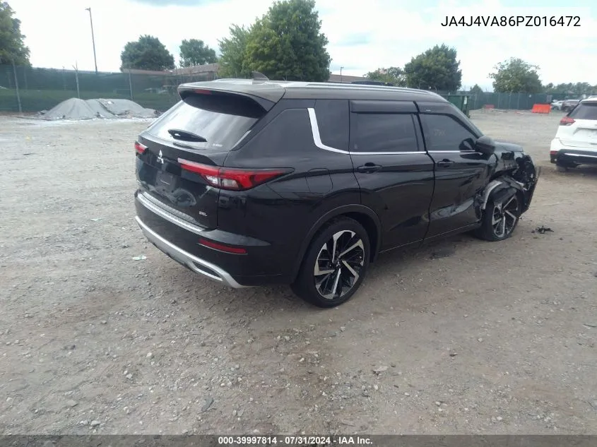 2023 Mitsubishi Outlander Sel 2.5 S-Awc/Sel 40Th Anniversary S-Awc/Sel Black Edition S-Awc VIN: JA4J4VA86PZ016472 Lot: 39997814