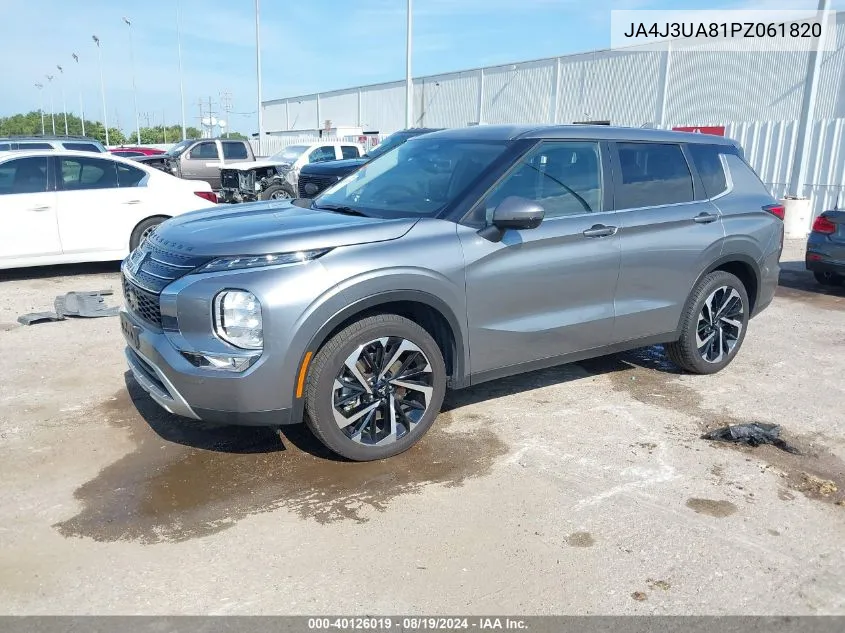 2023 Mitsubishi Outlander Se 2.5 2Wd/Se Black Edition 2Wd/Se Special Edition 2Wd VIN: JA4J3UA81PZ061820 Lot: 40126019