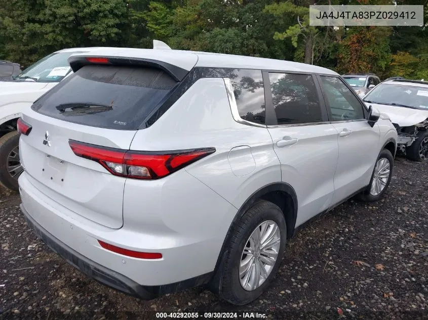 2023 Mitsubishi Outlander Es VIN: JA4J4TA83PZ029412 Lot: 40292055