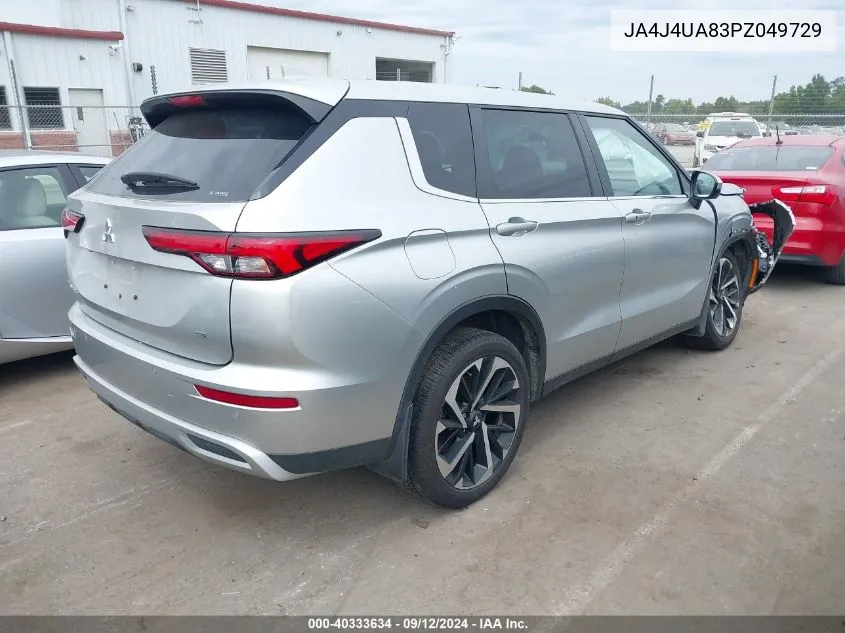 2023 Mitsubishi Outlander Se 2.5 S-Awc VIN: JA4J4UA83PZ049729 Lot: 40333634