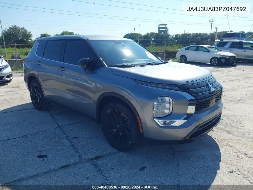 2023 Mitsubishi Outlander Se Black Edition 2Wd VIN: JA4J3UA83PZ047692 Lot: 40400536