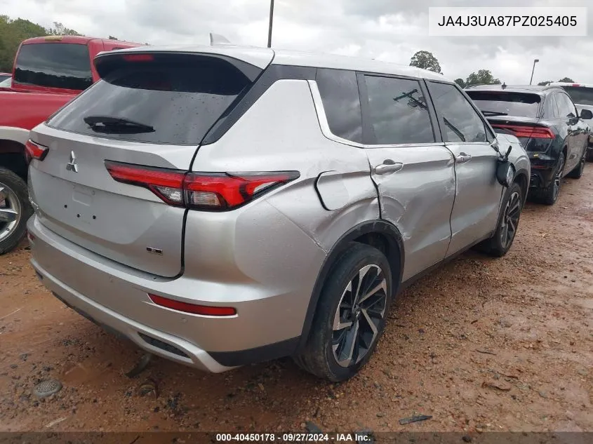 2023 Mitsubishi Outlander Se 2.5 2Wd/Se Black Edition 2Wd/Se Special Edition 2Wd VIN: JA4J3UA87PZ025405 Lot: 40450178