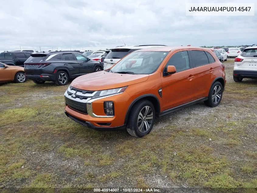 2023 Mitsubishi Outlander Sport S/Se/Es/Le/Ralliart/Rugge VIN: JA4ARUAU4PU014547 Lot: 40514007