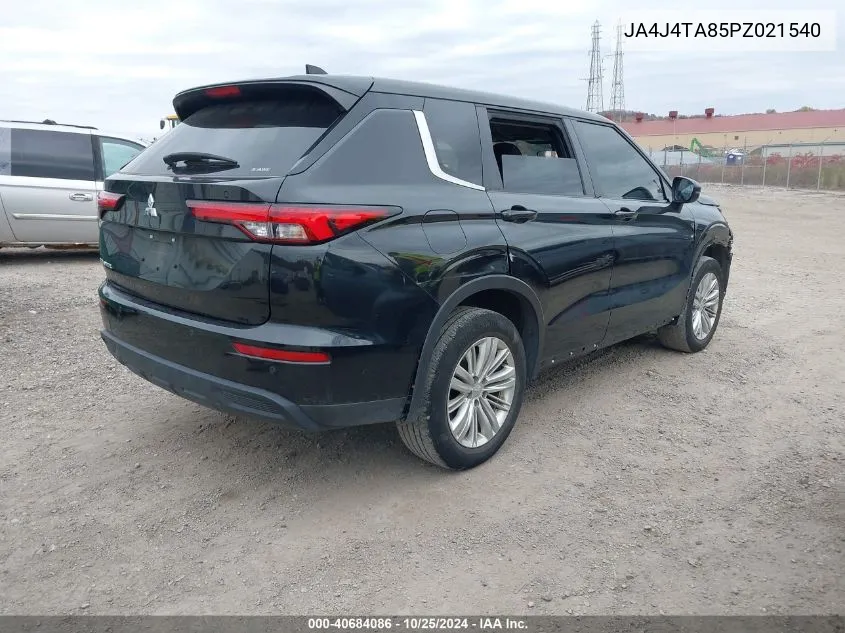 2023 Mitsubishi Outlander Es 2.5 VIN: JA4J4TA85PZ021540 Lot: 40684086