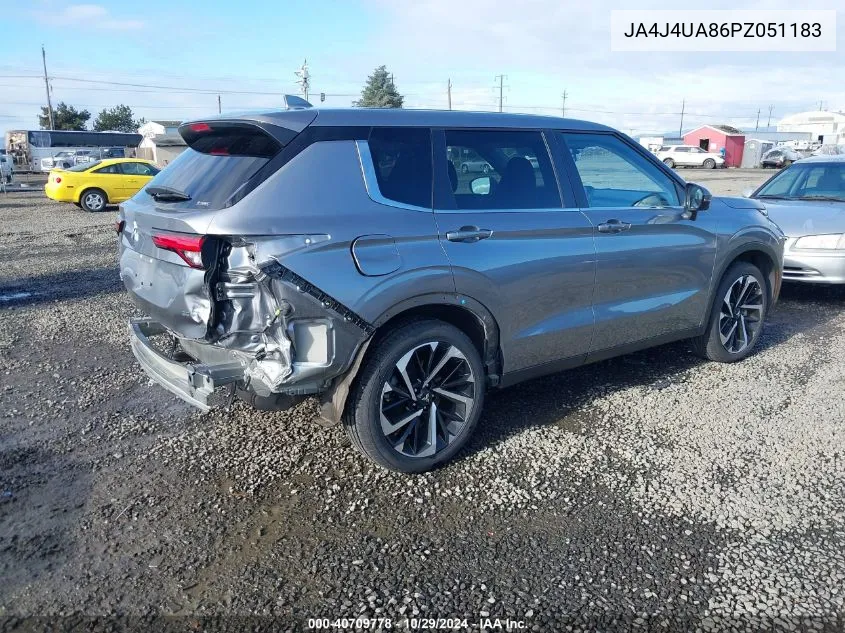 2023 Mitsubishi Outlander Ralliart /Se 2.5 /Se Black Edition /Se Special Editiont VIN: JA4J4UA86PZ051183 Lot: 40709778