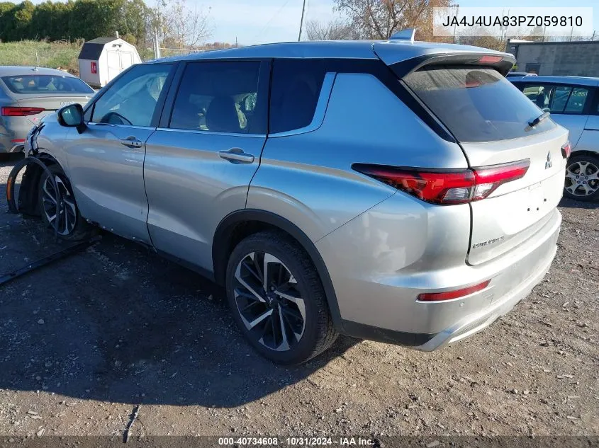 2023 Mitsubishi Outlander Se 2.5 VIN: JA4J4UA83PZ059810 Lot: 40734608