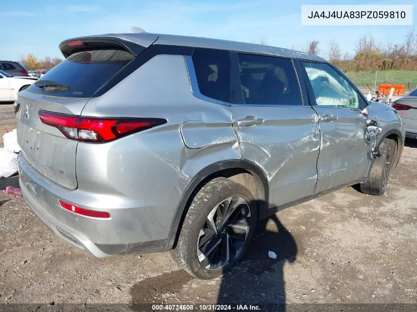 2023 Mitsubishi Outlander Se 2.5 VIN: JA4J4UA83PZ059810 Lot: 40734608