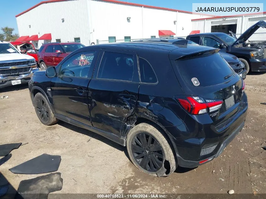 2023 Mitsubishi Outlander Sport 2.0 Es /2.0 Le /2.0 Ralliart /2.0 S /2.0 Se VIN: JA4ARUAU3PU003779 Lot: 40755523