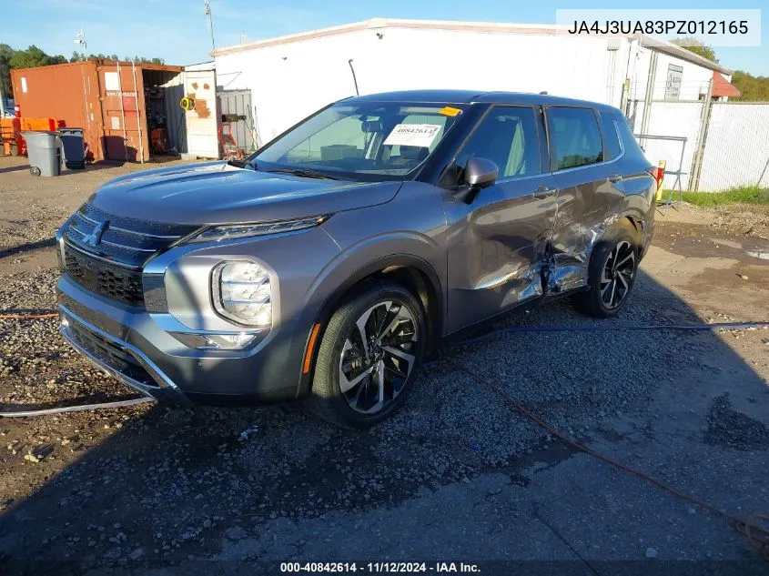 2023 Mitsubishi Outlander Se 2.5 2Wd/Se Black Edition 2Wd/Se Special Edition 2Wd VIN: JA4J3UA83PZ012165 Lot: 40842614