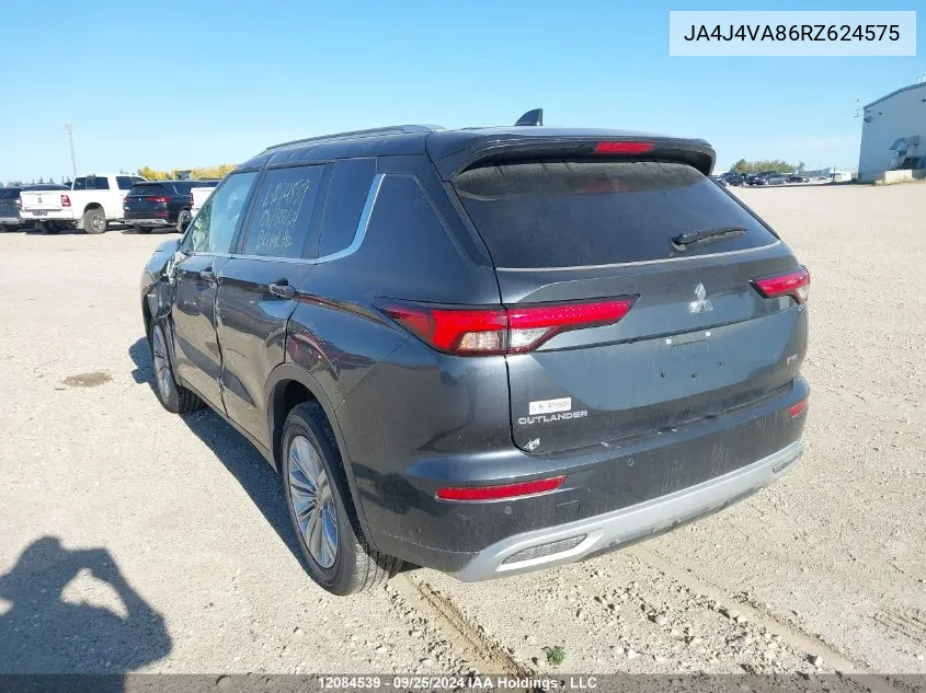 2024 Mitsubishi Outlander VIN: JA4J4VA86RZ624575 Lot: 12084539