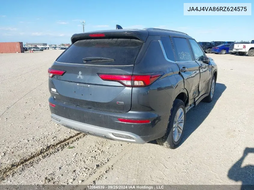 2024 Mitsubishi Outlander VIN: JA4J4VA86RZ624575 Lot: 12084539