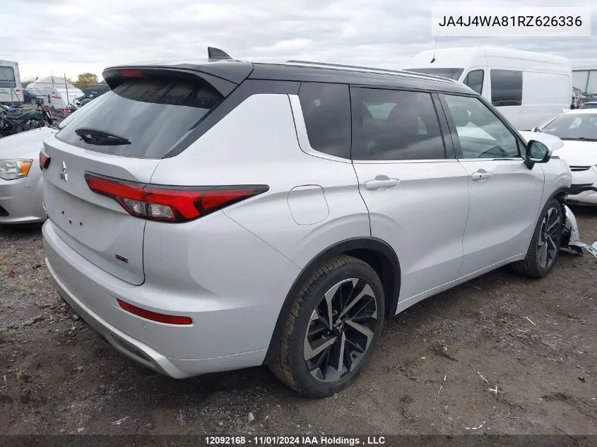 2024 Mitsubishi Outlander VIN: JA4J4WA81RZ626336 Lot: 12092168