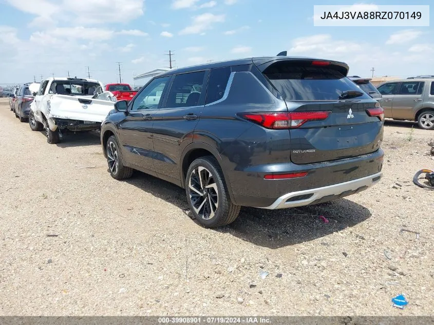 2024 Mitsubishi Outlander Se 2.5 2Wd/Se Black Edition S-Awc/Se Black Edition W/Pano Roof VIN: JA4J3VA88RZ070149 Lot: 39908901