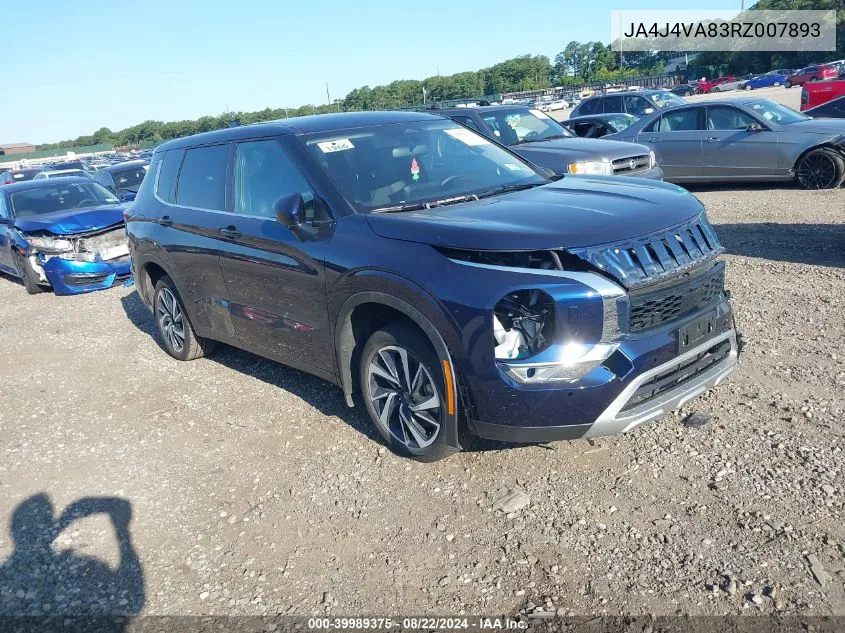 2024 Mitsubishi Outlander Se 2.5 S-Awc VIN: JA4J4VA83RZ007893 Lot: 39989375