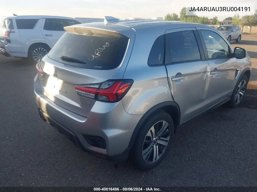 JA4ARUAU3RU004191 2024 Mitsubishi Outlander Sport 2.0 Es Awc/2.0 Le Awc/2.0 Ralliart Awc/2.0 S Awc/2.0 Se Awc/2.0 Trail Edition Awc