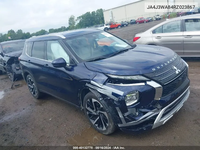 2024 Mitsubishi Outlander Sel 2.5 2Wd VIN: JA4J3WA84RZ023867 Lot: 40132778