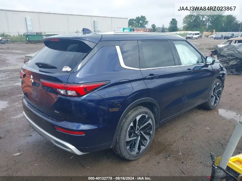 2024 Mitsubishi Outlander Sel 2.5 2Wd VIN: JA4J3WA84RZ023867 Lot: 40132778