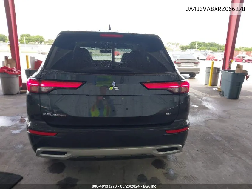 2024 Mitsubishi Outlander Se 2.5 2Wd VIN: JA4J3VA8XRZ066278 Lot: 40193278