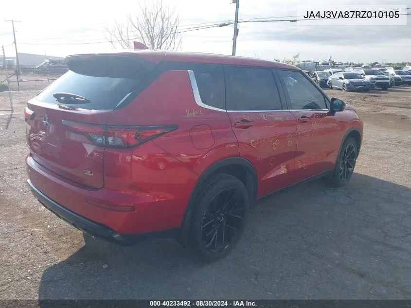 2024 Mitsubishi Outlander Se Black Edition S-Awc VIN: JA4J3VA87RZ010105 Lot: 40233492