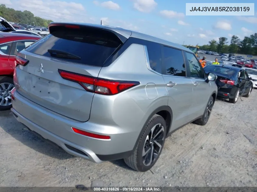 2024 Mitsubishi Outlander Se 2.5 2Wd/Se Black Edition S-Awc/Se Black Edition W/Pano Roof VIN: JA4J3VA85RZ038159 Lot: 40316626