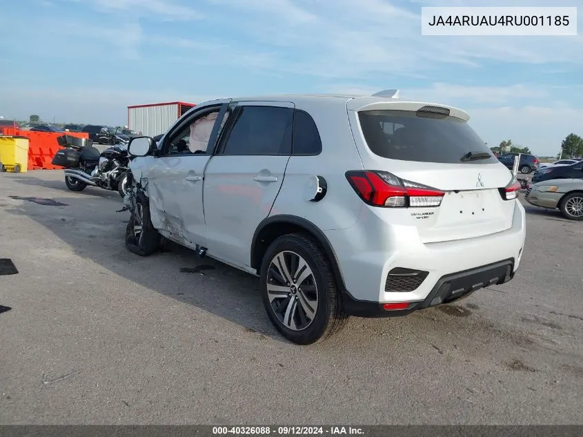 JA4ARUAU4RU001185 2024 Mitsubishi Outlander Sport S/Se/Es/Le/Ralliart/Trail Edition