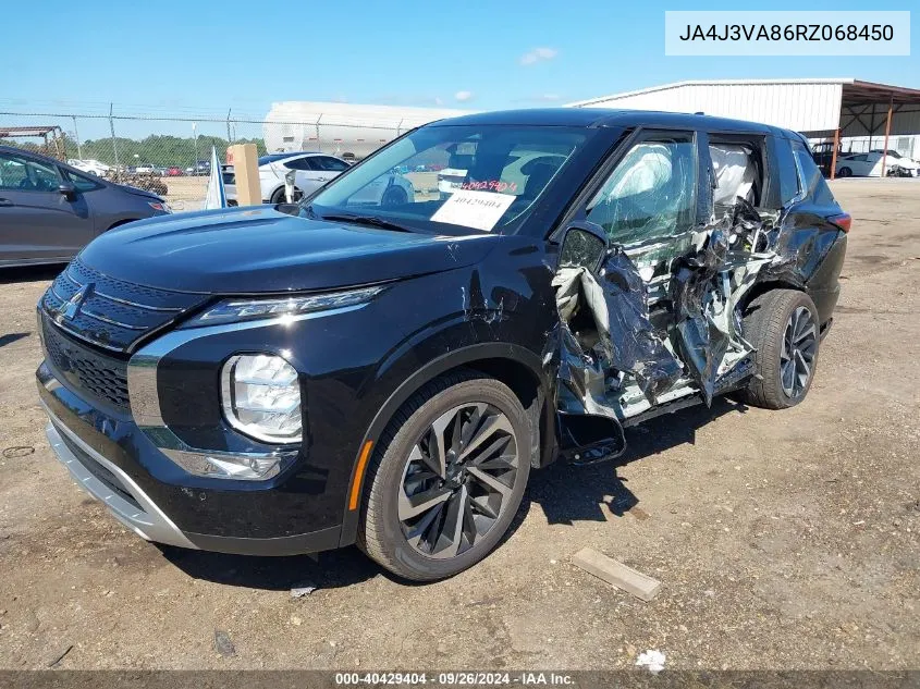 2024 Mitsubishi Outlander Se 2.5 2Wd/Se Black Edition S-Awc/Se Black Edition W/Pano Roof VIN: JA4J3VA86RZ068450 Lot: 40429404