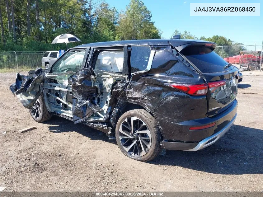 2024 Mitsubishi Outlander Se 2.5 2Wd/Se Black Edition S-Awc/Se Black Edition W/Pano Roof VIN: JA4J3VA86RZ068450 Lot: 40429404