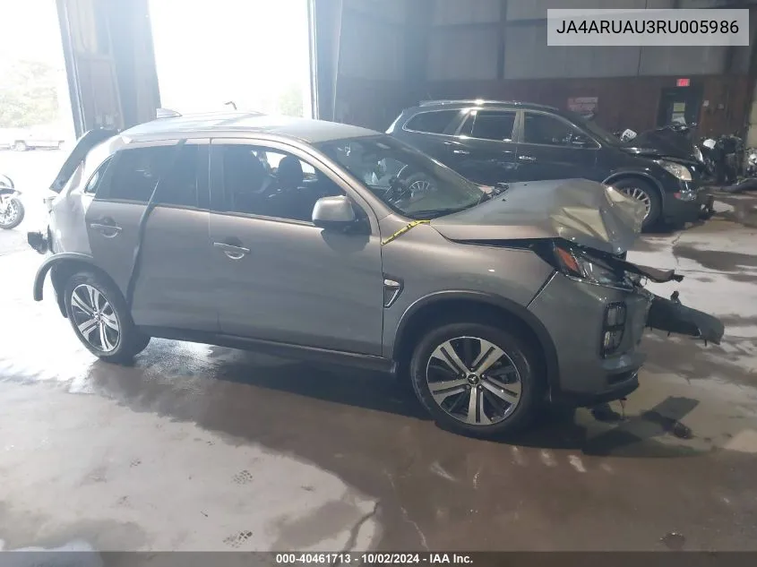 2024 Mitsubishi Outlander Sport 2.0 Es Awc VIN: JA4ARUAU3RU005986 Lot: 40461713