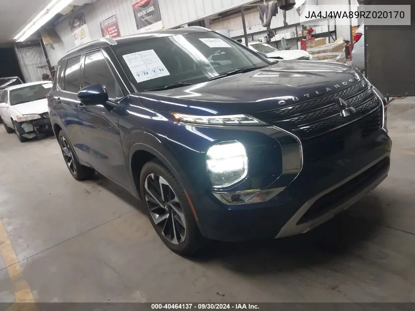 2024 Mitsubishi Outlander Sel 2.5 S-Awc VIN: JA4J4WA89RZ020170 Lot: 40464137