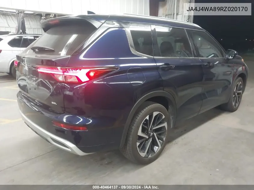 JA4J4WA89RZ020170 2024 Mitsubishi Outlander Sel 2.5 S-Awc