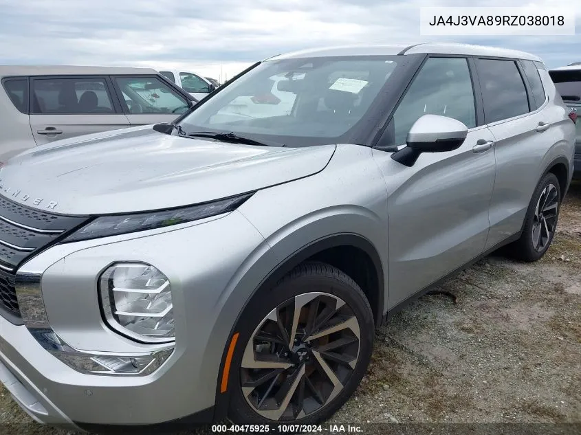 2024 Mitsubishi Outlander Se/Black Edition VIN: JA4J3VA89RZ038018 Lot: 40475925