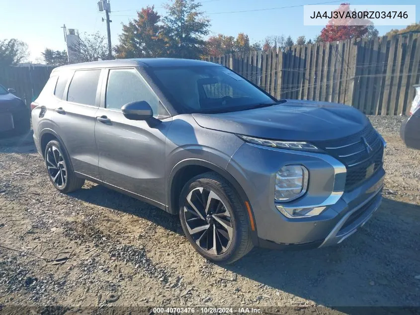 2024 Mitsubishi Outlander Se 2.5 2Wd/Se Black Edition S-Awc/Se Black Edition W/Pano Roof VIN: JA4J3VA80RZ034746 Lot: 40703476