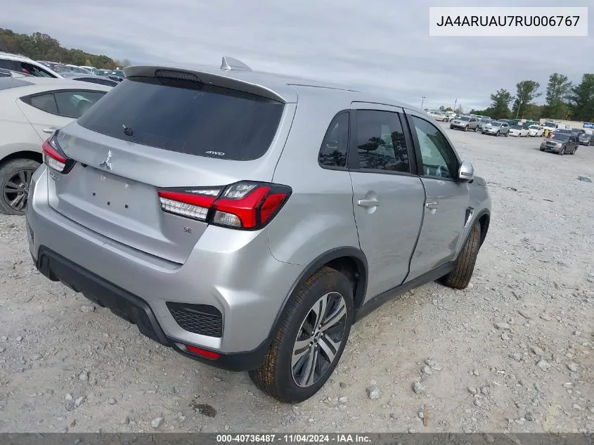 2024 Mitsubishi Outlander Sport 2.0 Es /2.0 Le /2.0 Ralliart /2.0 S /2.0 Se /2.0 Trail Edition /Es/Le/Ralliart/S/Se/Trail Edition VIN: JA4ARUAU7RU006767 Lot: 40736487