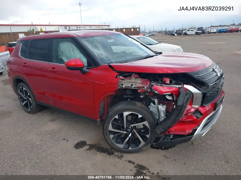 2024 Mitsubishi Outlander Se 2.5 /Se Black Edition /Se Black Edition W/Pano Roof /Se Ralliart VIN: JA4J4VA83RZ039291 Lot: 40791786