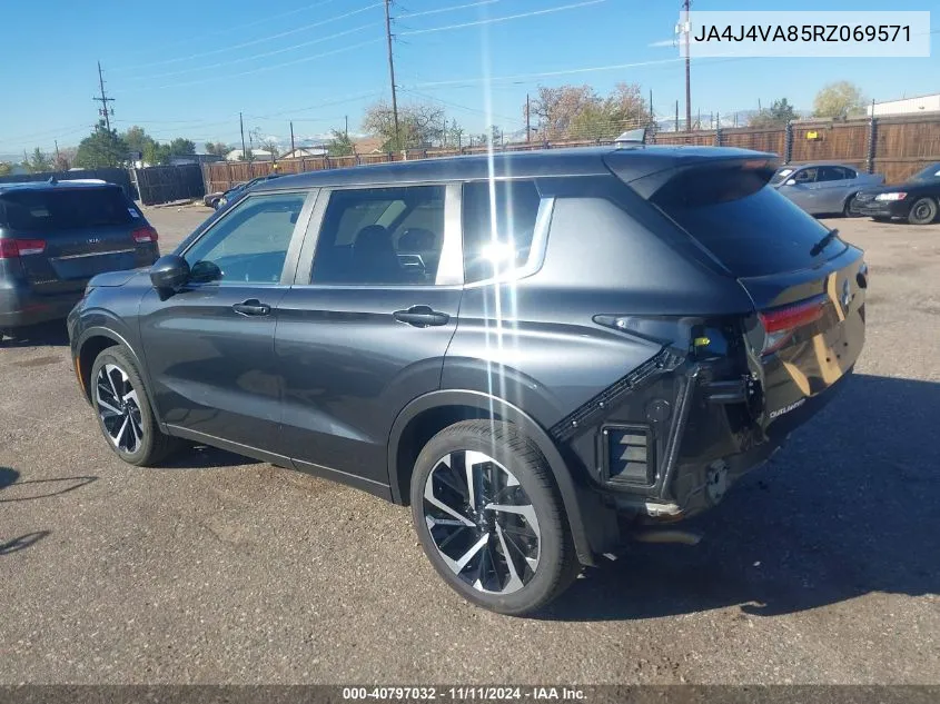 2024 Mitsubishi Outlander Se 2.5 /Se Black Edition /Se Black Edition W/Pano Roof /Se Ralliart VIN: JA4J4VA85RZ069571 Lot: 40797032