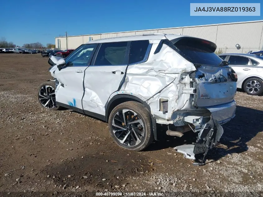 2024 Mitsubishi Outlander Se 2.5 2Wd/Se Black Edition S-Awc/Se Black Edition W/Pano Roof VIN: JA4J3VA88RZ019363 Lot: 40799094